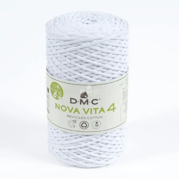 DMC ECO VITA 4 – 100 – BLANC + 2 ATTACHES