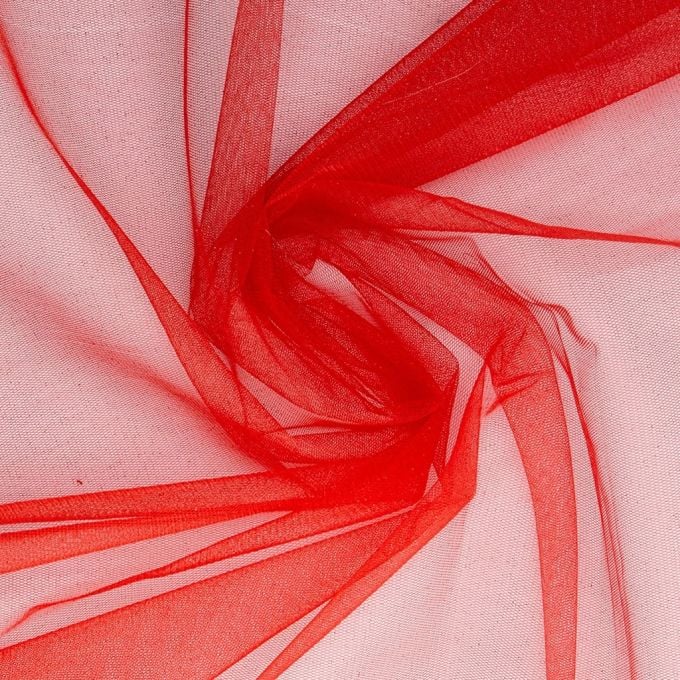 TULLE à paillettes rouge (25cm x 140 cm)