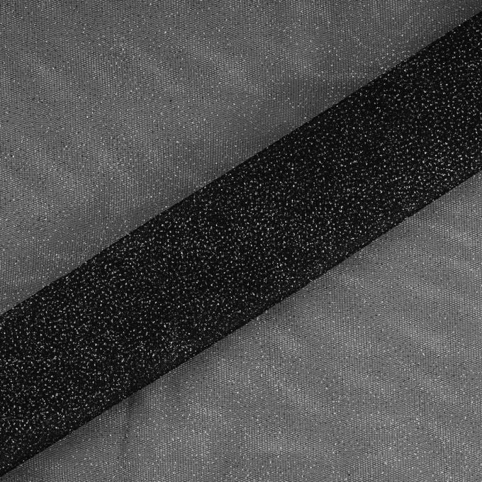 TULLE à paillettes noir (25cm x 140 cm)