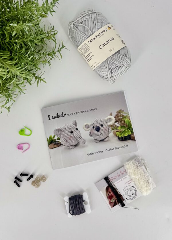 2 AMIBOULES : KIT pour apprendre à crocheter (SANS CROCHET)
