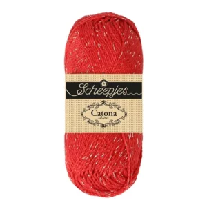 Catona Shine - 115-S Rouge chaud - Argent