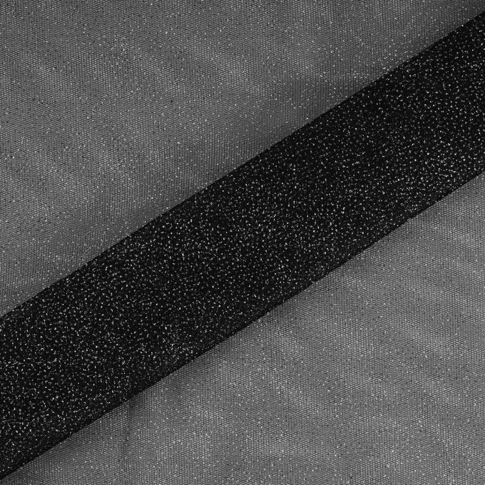 TULLE à paillettes noir (25cm x 140 cm)