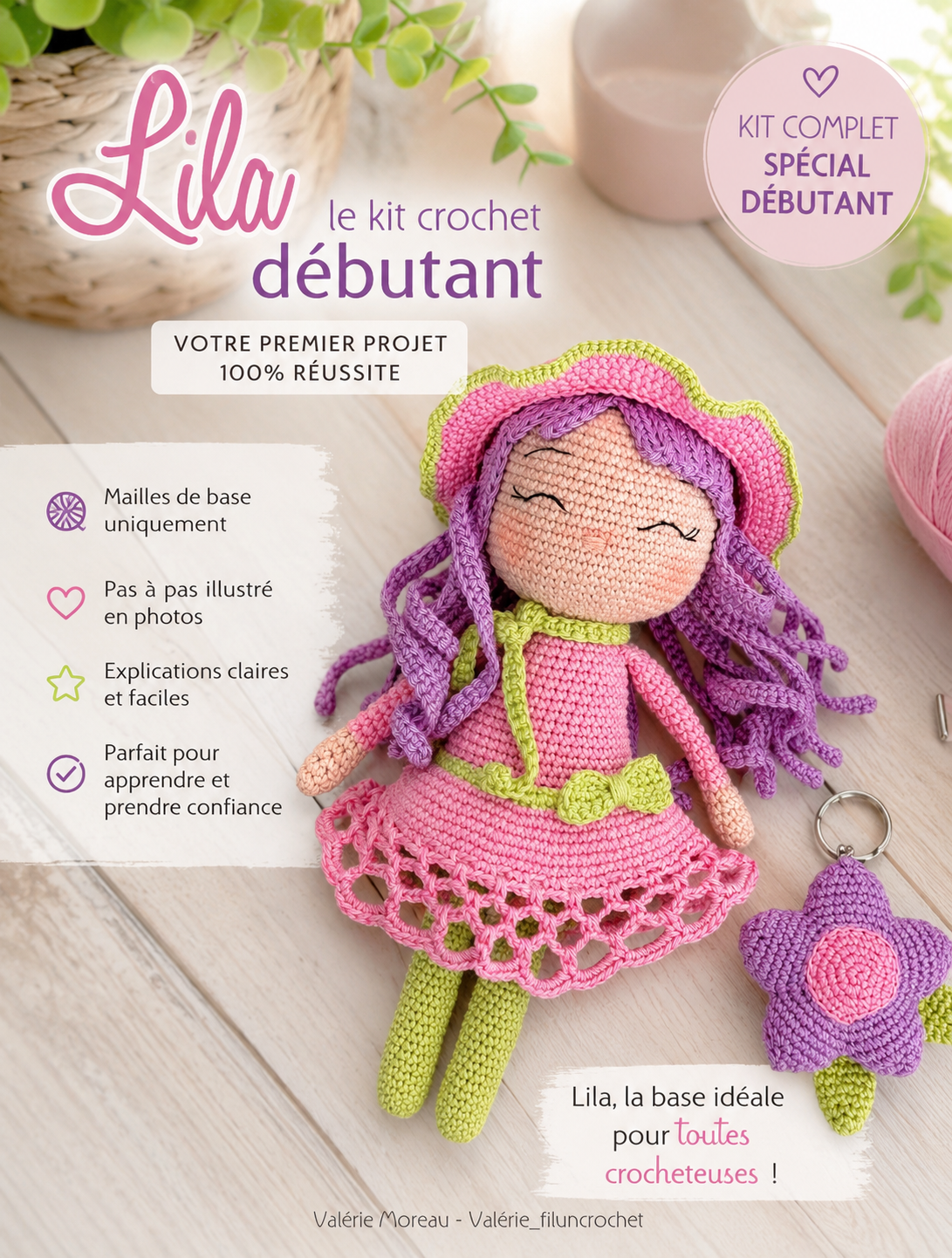 KIT LILA, ma première poupée à crocheter – Image 2